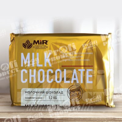 Молочний шоколад 28 % какао 1,2 кг  ТМ Мир